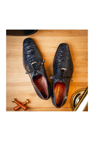 Marco Di Milano Nilo Navy Crocodile Derby (MDM1186)