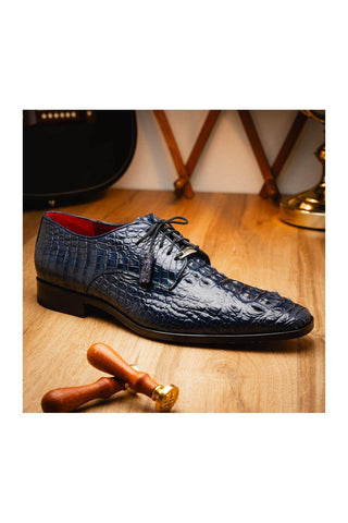 Marco Di Milano Nilo Navy Exotic Crocodile Derby (MDM1186)