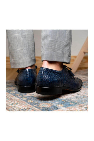 Marco Di Milano Nilo Navy Exotic Crocodile Derby (MDM1186)