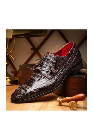 Marco Di Milano Nilo Wine Crocodile Derby (MDM1186)