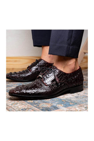 Marco Di Milano Nilo Wine Crocodile Derby (MDM1186)