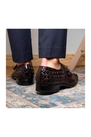Marco Di Milano Nilo Wine Crocodile Derby (MDM1186)