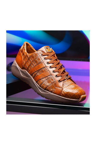 Marco Di Milano Nino Bay Apache Genuine Caiman Crocodile Fashion Sneaker (MDM1107)