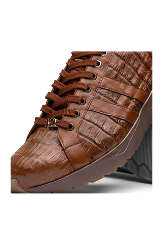 Marco Di Milano Nino Bay Apache Genuine Caiman Crocodile Fashion Sneaker (MDM1107)