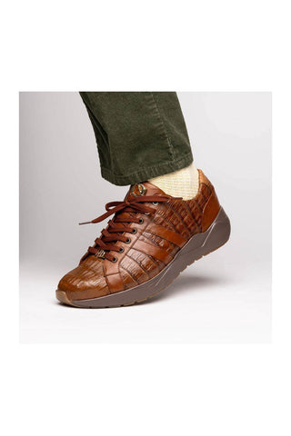 Marco Di Milano Nino Bay Apache Genuine Caiman Crocodile Fashion Sneaker (MDM1107)