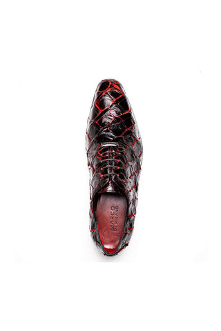 Marco Di Milano Olivieri Blackcherry Exotic Pirarucu Skin Oxford (MDM1248)