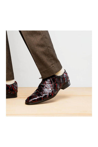 Marco Di Milano Olivieri Blackcherry Pirarucu Skin Oxford (MDM1248)