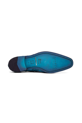 Marco Di Milano Olivieri Blue Pirarucu Leather Whole cut Oxfords (MDM1028)