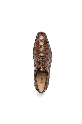 Marco Di Milano Olivieri Clear Brown Pirarucu Leather Whole cut Oxfords (MDM1028)