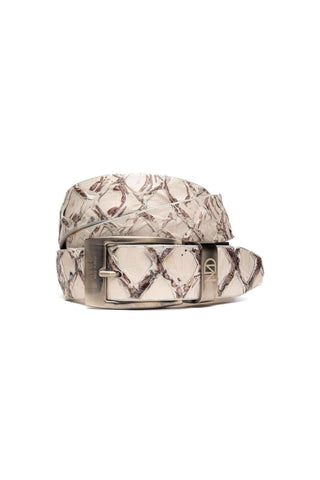 Marco Di Milano Olivieri Men's Newspaper Genuine Pirarucu Belts (MDMB1052)