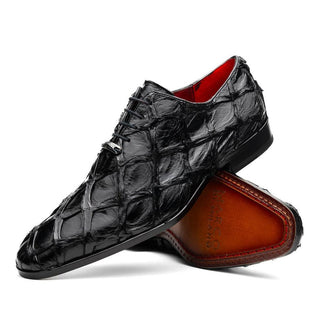 Marco Di Milano Olivieri Men's Shoes Exotic Pirarucu Leather Whole cut Oxfords (MDM1201)-AmbrogioShoes