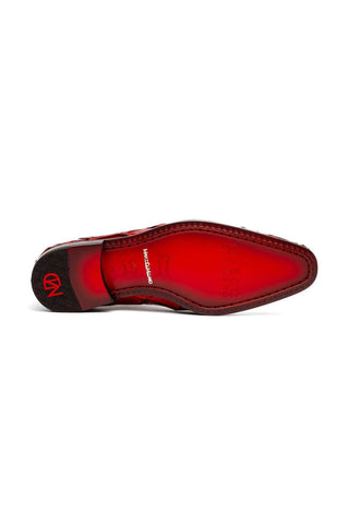 Marco Di Milano Olivieri Red Exotic Pirarucu Leather Whole cut Oxfords (MDM1028)