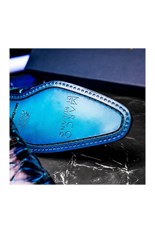 Marco Di Milano Olivieri Royal Blue Exotic Pirarucu Skin Oxford (MDM1249)