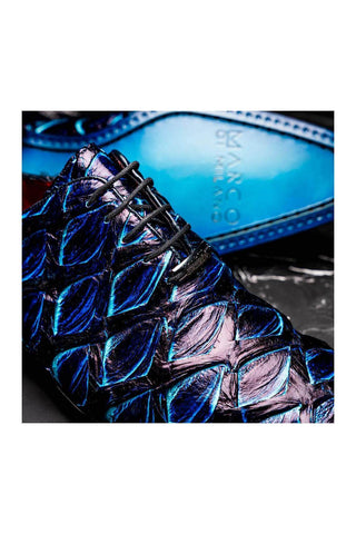 Marco Di Milano Olivieri Royal Blue Pirarucu Skin Oxford (MDM1249)