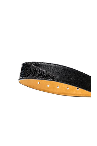Marco Di Milano Ostrich Belt - Black
