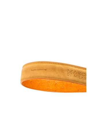 Marco Di Milano Ostrich Belt - Cognac