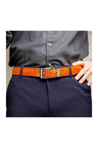 Marco Di Milano Ostrich Belt - Cognac