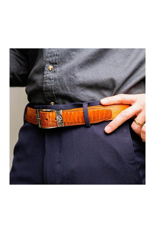 Marco Di Milano Ostrich Belt - Cognac