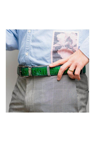 Marco Di Milano Ostrich Belt - Green