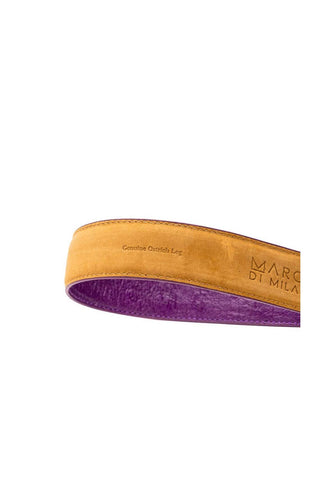 Marco Di Milano Ostrich Belt - Pink & Purple