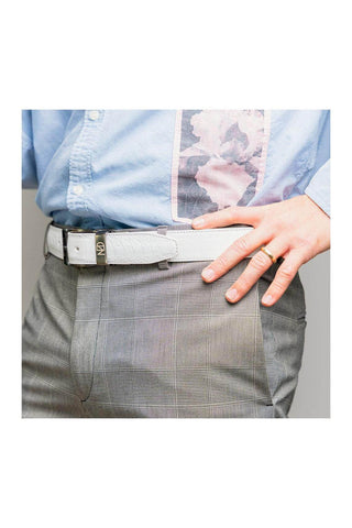 Marco Di Milano Ostrich Belt - White