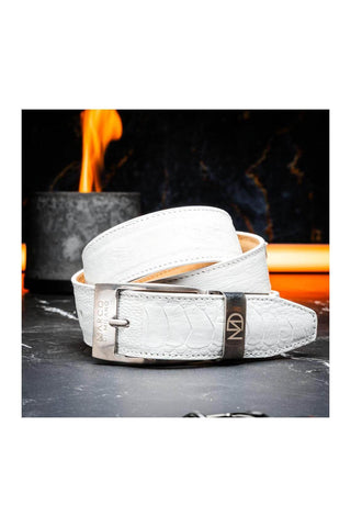 Marco Di Milano Ostrich Belt - White