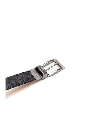 Marco Di Milano Ostrich Belt - White & Black