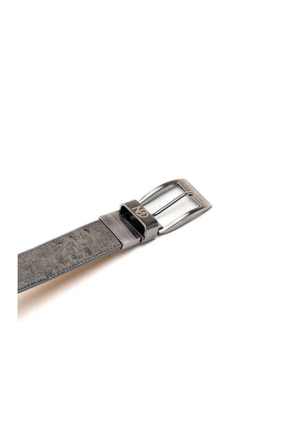 Marco Di Milano Ostrich Belt - White & Gray