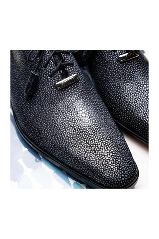 Marco Di Milano Pannuci Black Exotic Stingray Classic Oxfords (MDM1087)