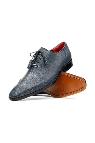 Marco Di Milano Pannuci Navy Exotic Stingray Classic Oxfords (MDM1087)