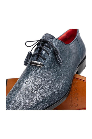 Marco Di Milano Pannuci Navy Exotic Stingray Classic Oxfords (MDM1087)
