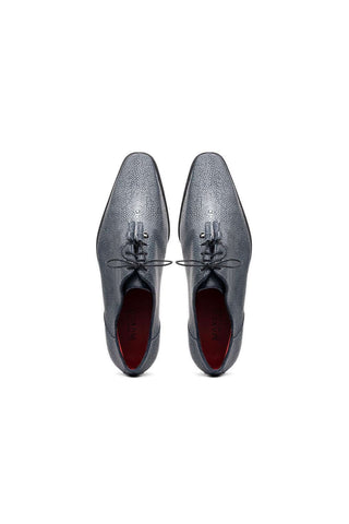 Marco Di Milano Pannuci Navy Exotic Stingray Classic Oxfords (MDM1087)