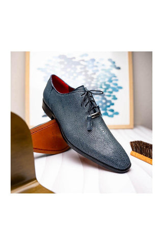 Marco Di Milano Pannuci Navy Stingray Classic Oxfords (MDM1087)