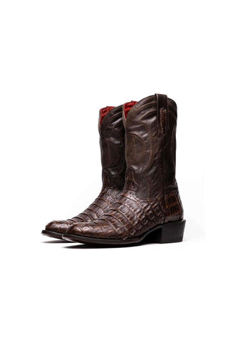 Marco Di Milano Phoenix Aged Brown Crocodile Skin Cowboy Boot (MDM1232)