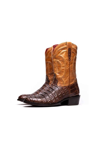 Marco Di Milano Phoenix Aged Maple Crocodile Skin Cowboy Boot (MDM1236)