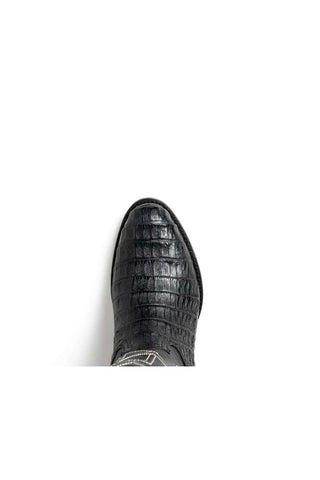 Marco Di Milano Phoenix Black Exotic Crocodile Skin Cowboy Boot (MDM1237)