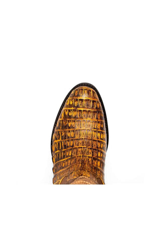 Marco Di Milano Phoenix Mustard Brown Crocodile Skin Cowboy Boot (MDM1234)