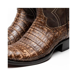 Marco Di Milano Phoenix Stone Brown Crocodile Cowboy Boot (MDM1231)
