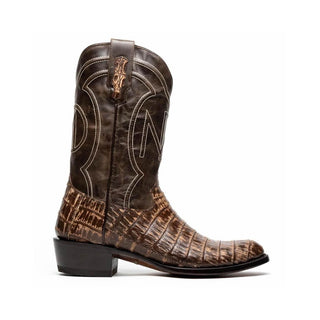 Marco Di Milano Phoenix Stone Brown Crocodile Cowboy Boot (MDM1231)