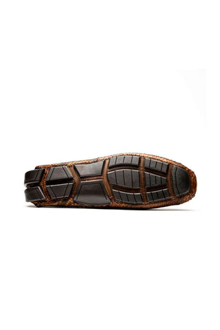 Marco Di Milano Pia Cognac Python Skin Horse-Bit Loafer (MDM1240)