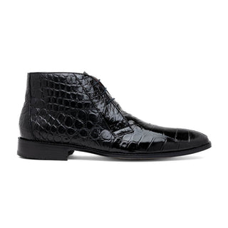 Marco Di Milano Pietro Men's Shoes Exotic Alligator Derby Boots (MDM1196)-AmbrogioShoes