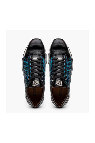 Marco Di Milano Portici Navy & Black Lizard / Crocodile Casual Sneakers (MDM1016)
