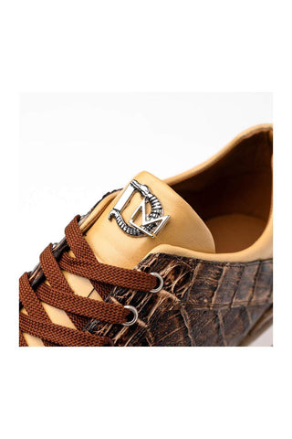 Marco Di Milano Portici Orix & Brown Exotic Lizard / Crocodile Casual Sneakers (MDM1016)