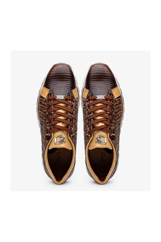 Marco Di Milano Portici Orix & Brown Exotic Lizard / Crocodile Casual Sneakers (MDM1016)