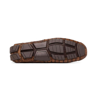 Marco Di Milano Remo Brown Crocodile Moccasin Driver Loafers (MDM1188)