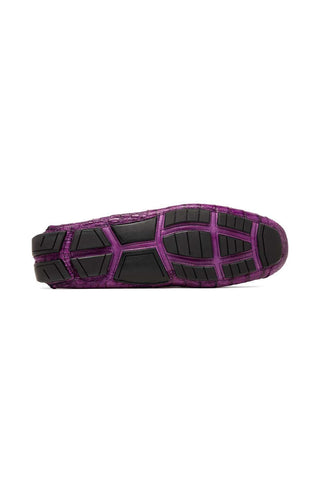 Marco Di Milano Remo Purple Crocodile Moccasin Driver Loafers (MDM1188)