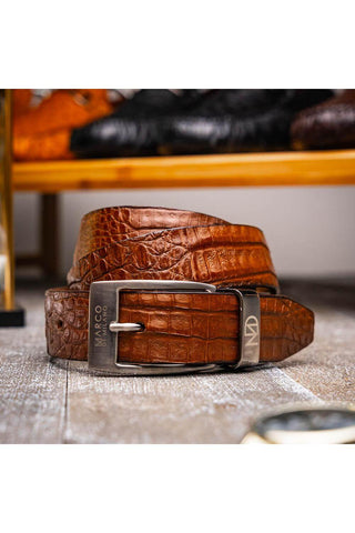 Marco Di Milano Riccardo Men's Bay Apache Genuine Crocodile Belts (MDMB1050)