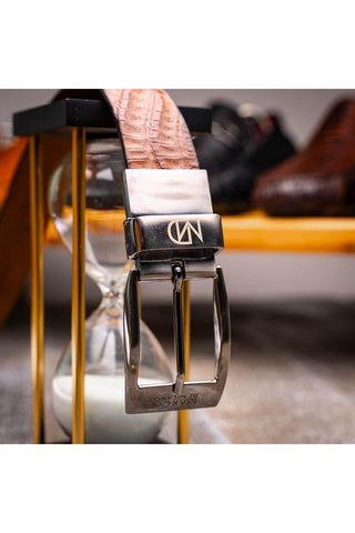 Marco Di Milano Riccardo Men's Bay Apache Genuine Crocodile Belts (MDMB1050)