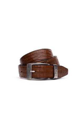 Marco Di Milano Riccardo Men's Bay Apache Genuine Crocodile Belts (MDMB1050)