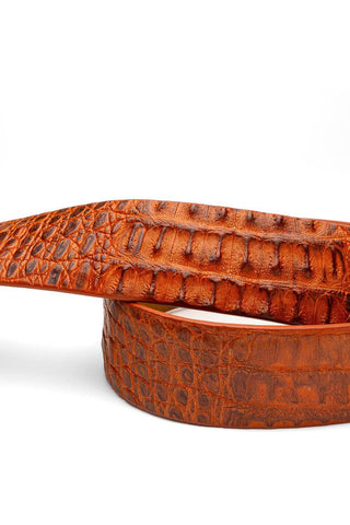 Marco Di Milano Riccardo Men's Brandy Genuine Crocodile Belts (MDMB1050)